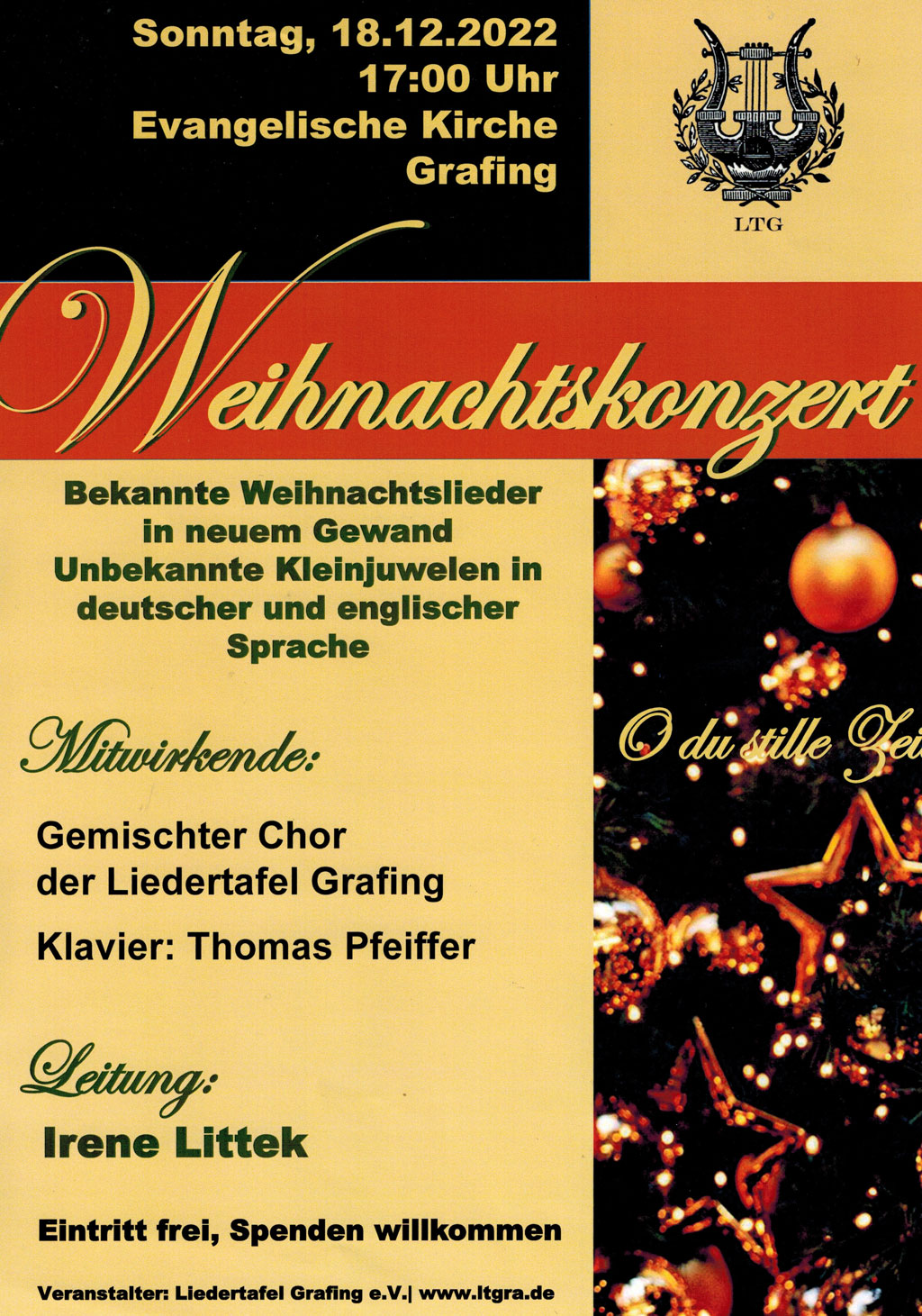 Plakat fuer Weihnachtskonzert 202205122022