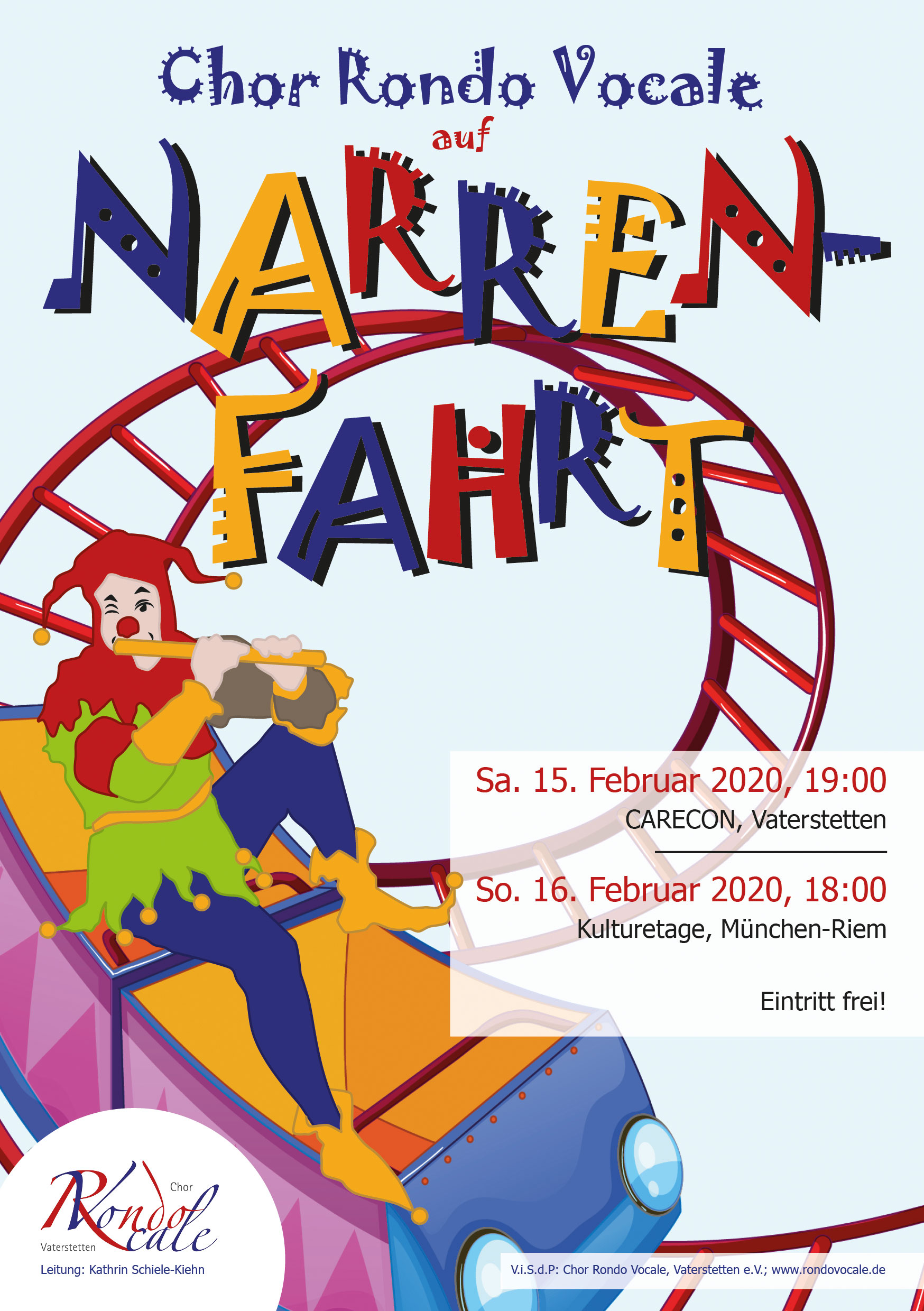 "Narrenfahrt" Plakat Rondo Vocale